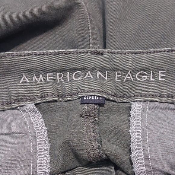 American Eagle Women Baggy Wide Leg Cargo Pants Size 16R Green Streetwear Skater - Picture 6 of 13